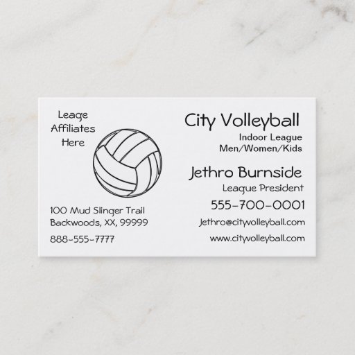 Customizable Volleyball Business Card Templates