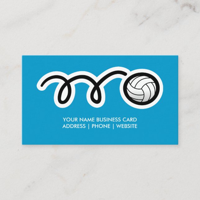 Volleyball business card design (Front)