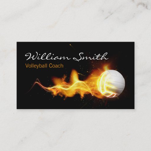 Customizable Volleyball Business Coach card Business Cards