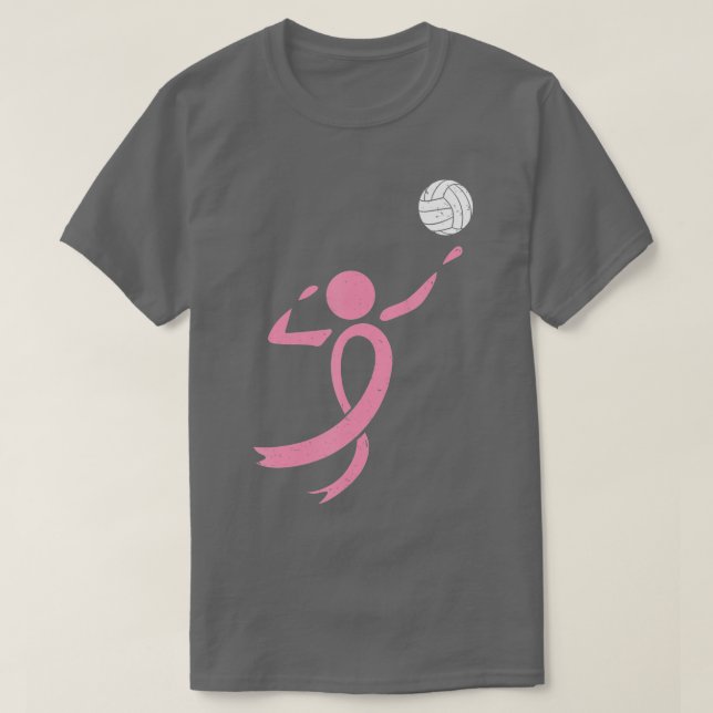 Volleyball Cancer Disease Chemotherapy Patient  T-Shirt (Design Front)