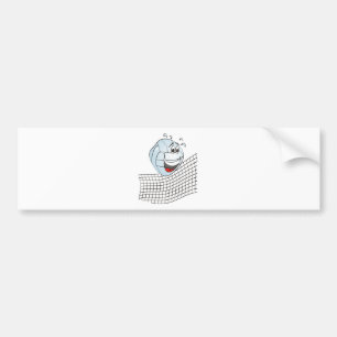 Volleyball Cartoon Bumper Sticker