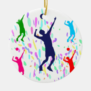 VOLLEYBALL CERAMIC ORNAMENT