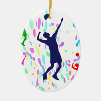 VOLLEYBALL CERAMIC ORNAMENT