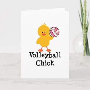 Volleyball Chick Greeting Card