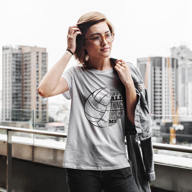 Volleyball Christ Quote   T-Shirt (Creator Uploaded)