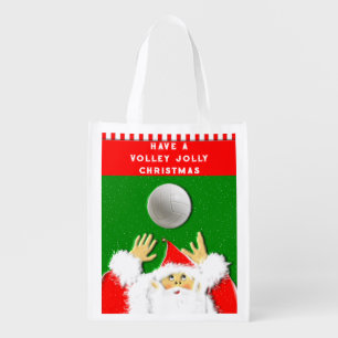 Volleyball Christmas Gift Grocery Bag