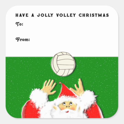 Volleyball Christmas gift tags