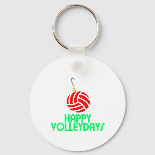 Volleyball Christmas Happy Volleydays Ornament Keychain