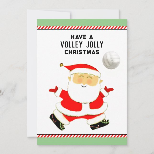 Volleyball Christmas Holiday Card (Front)