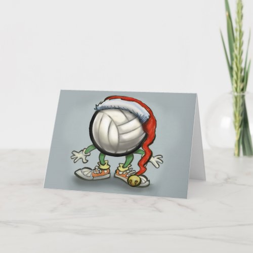 Volleyball Christmas Holiday Card