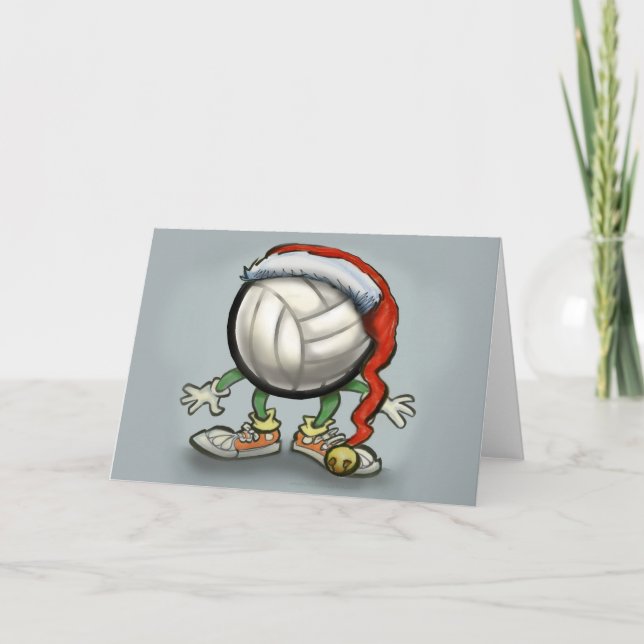 Volleyball Christmas Holiday Card (Front)