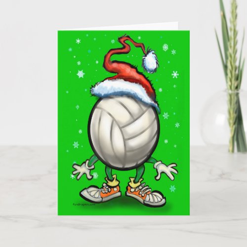 Volleyball Christmas Holiday Card