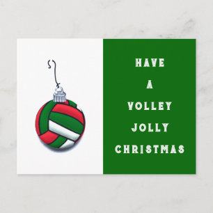 Volleyball Christmas Holiday Cheer Postcard