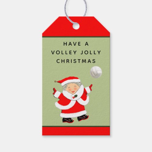 Volleyball Christmas Holiday  Gift Tags
