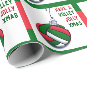 Volleyball Christmas Holiday Gift Wrapping Paper