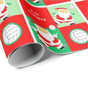 Volleyball Christmas Holiday Gift Wrapping Paper