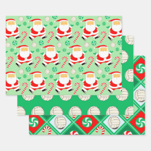 Volleyball Christmas Holiday Gift Wrapping Paper