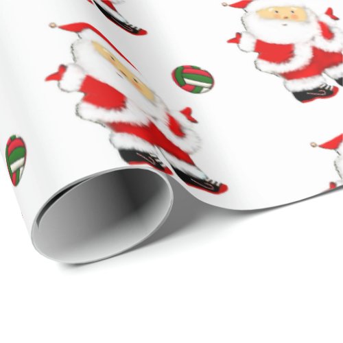 Volleyball Christmas Holiday Gift Wrapping Paper