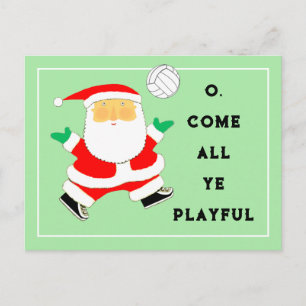 Volleyball Christmas Holiday Postcard