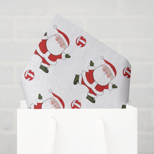 Volleyball Christmas Holiday Tissue Paper (Gift Bag)