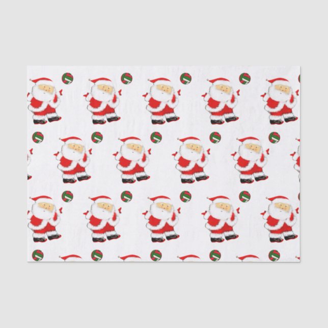 Volleyball Christmas Holiday Tissue Paper (Front)
