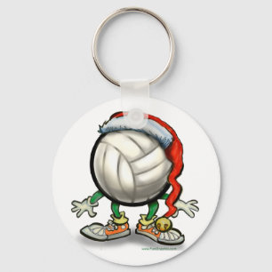 Volleyball Christmas Keychain
