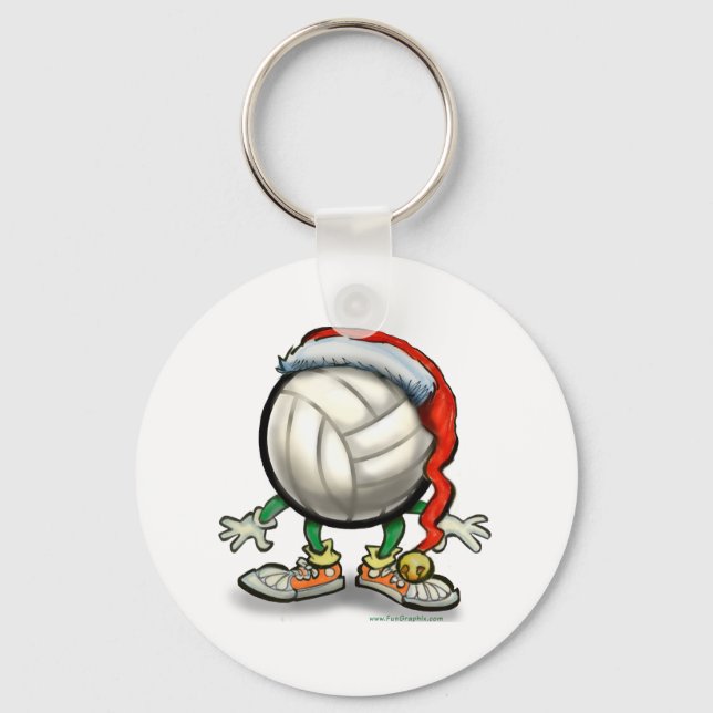Volleyball Christmas Keychain (Front)