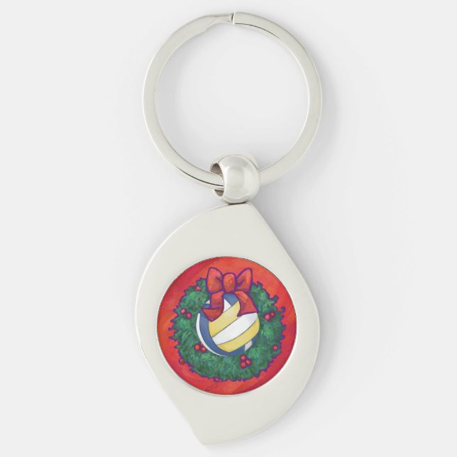 Volleyball Christmas Keychain (Front)