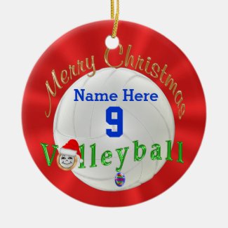 Volleyball Christmas Ornament Personalized