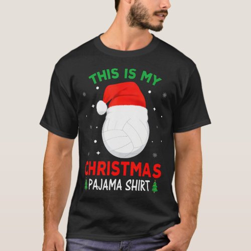 Volleyball Christmas Pajama Girl Kid Toddler T_Shirt