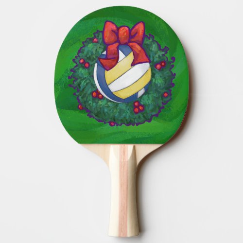 Volleyball Christmas Ping Pong Paddle