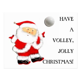 volleyball christmas cards postcard greeting zazzle