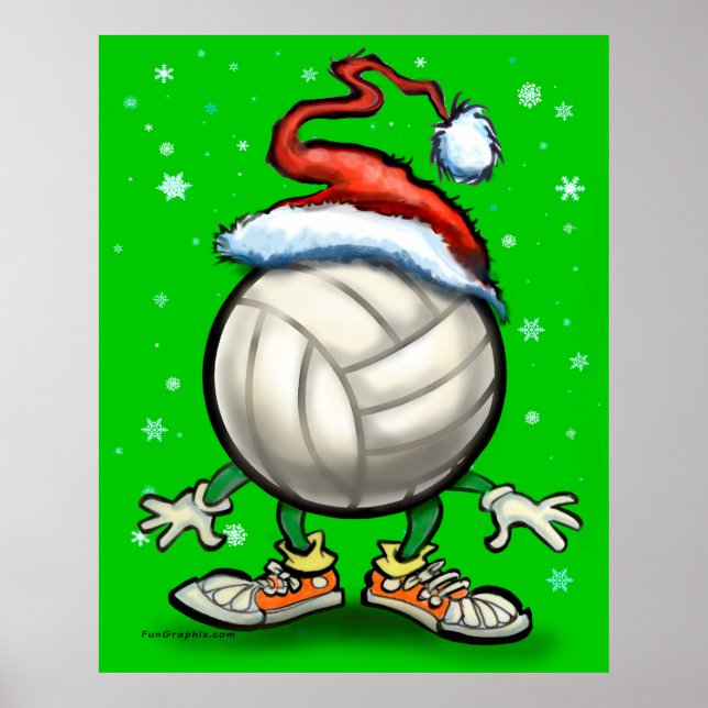 Volleyball Christmas Poster (Front)