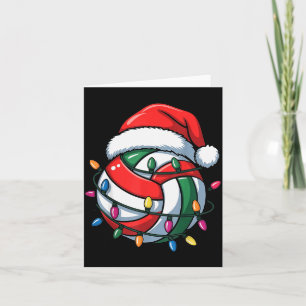 Volleyball Christmas Santa Hat Volleyball Srt Men Card