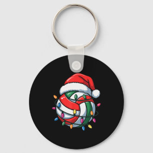 Volleyball Christmas Santa Hat Volleyball Srt Men Keychain