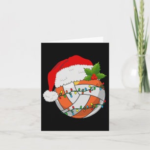Volleyball Christmas Santa Hat Women Men Tennis Lo Card