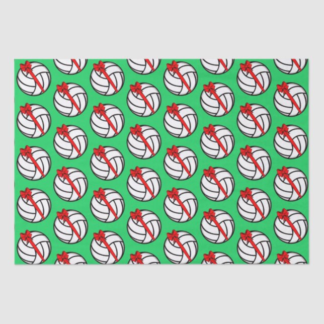 Volleyball Christmas Tissue Paper (Front)