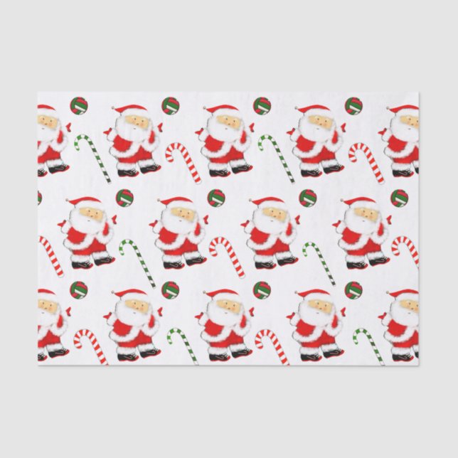Volleyball Christmas Tissue Paper (Front)