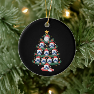 Volleyball Christmas Tree Lights Sports Player Ceramic Ornament