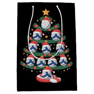 Volleyball Christmas Tree Lights Sports Player  Medium Gift Bag