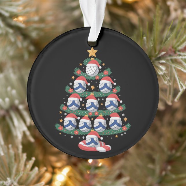 Volleyball Christmas Tree Lights Sports Player  Ornament (Tree)