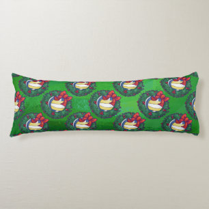 Volleyball Christmas Wreath Body Pillow