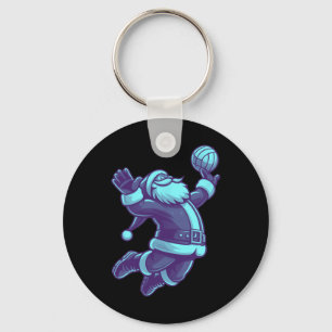 Volleyball Christmas Xmas Christmas Santa Volleyba Keychain