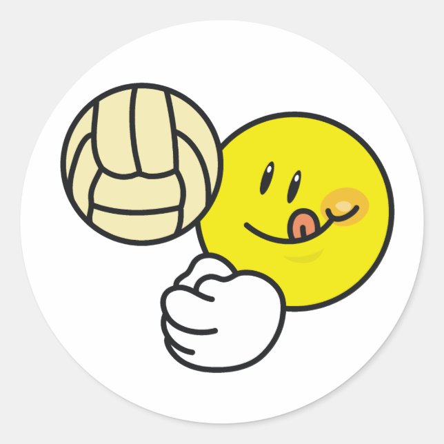 Volleyball Classic Round Sticker (Front)