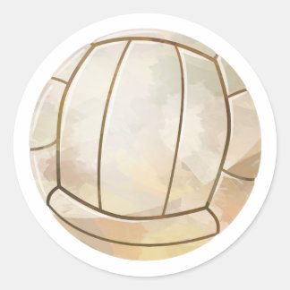 Volleyball Classic Round Sticker