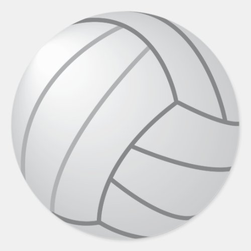 Volleyball Classic Round Sticker