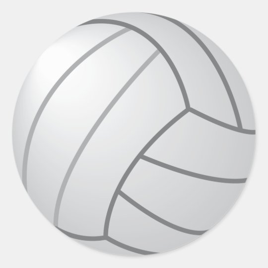 Volleyball Classic Round Sticker | Zazzle.com