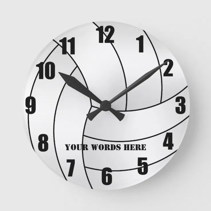 Volleyball clock Zazzle