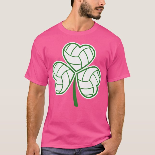 Volleyball Clover Leaf Happy St Patrick'S Day Spor T-Shirt (Front)