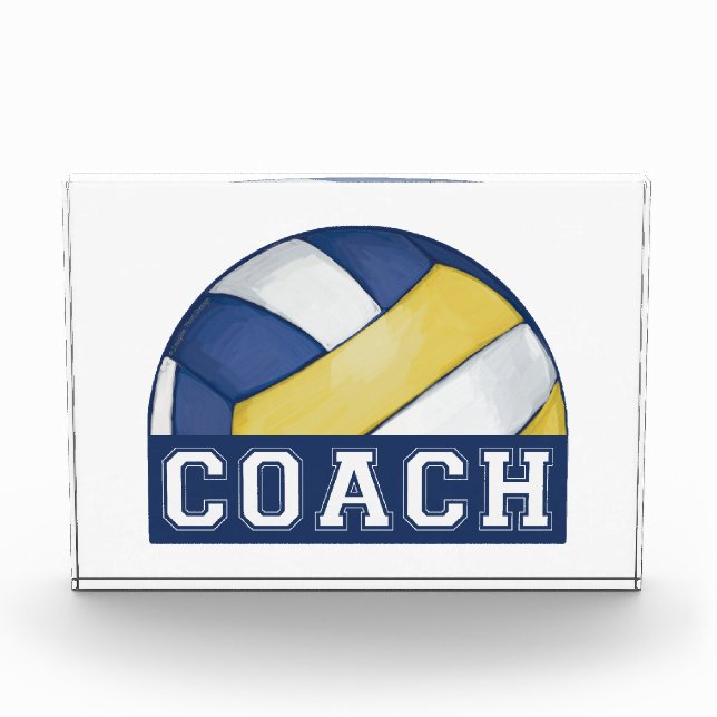 Volleyball Coach Acrylic Award (Front)